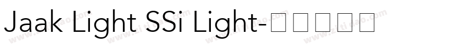 Jaak Light SSi Light字体转换